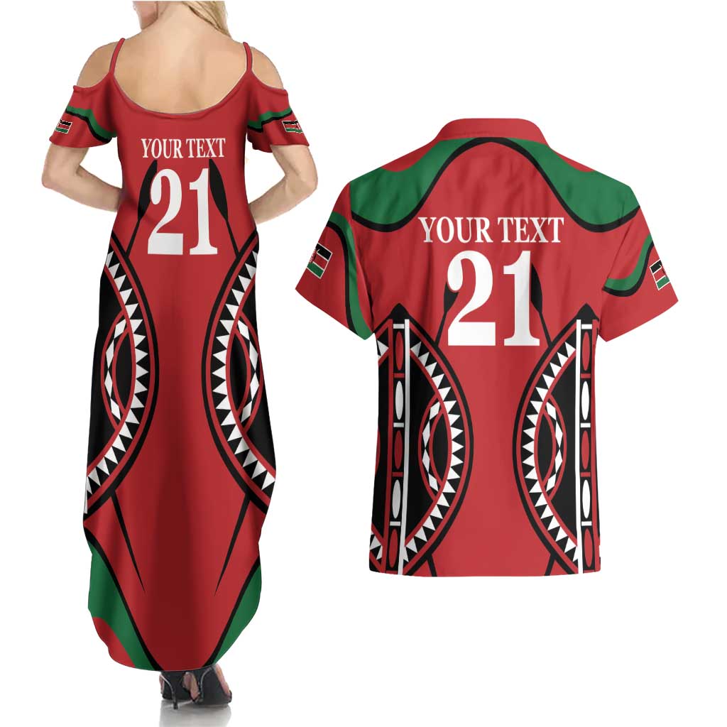 Custom Kenya Rugby Couples Matching Summer Maxi Dress and Hawaiian Shirt Summer Paris 2024 LT9 - Wonder Print Shop