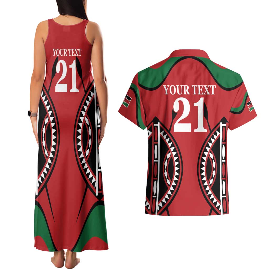 Custom Kenya Rugby Couples Matching Tank Maxi Dress and Hawaiian Shirt Summer Paris 2024 LT9 - Wonder Print Shop