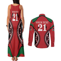 Custom Kenya Rugby Couples Matching Tank Maxi Dress and Long Sleeve Button Shirt Summer Paris 2024 LT9 - Wonder Print Shop