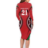 Custom Kenya Rugby Family Matching Long Sleeve Bodycon Dress and Hawaiian Shirt Summer Paris 2024 LT9 - Wonder Print Shop