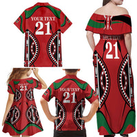 Custom Kenya Rugby Family Matching Off Shoulder Maxi Dress and Hawaiian Shirt Summer Paris 2024 LT9 - Wonder Print Shop