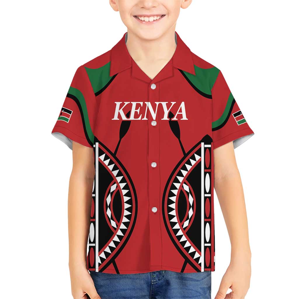 Custom Kenya Rugby Family Matching Off Shoulder Maxi Dress and Hawaiian Shirt Summer Paris 2024 LT9 - Wonder Print Shop