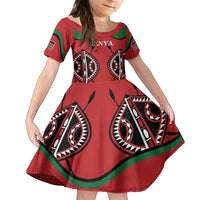 Custom Kenya Rugby Family Matching Off Shoulder Short Dress and Hawaiian Shirt Summer Paris 2024 LT9 - Wonder Print Shop