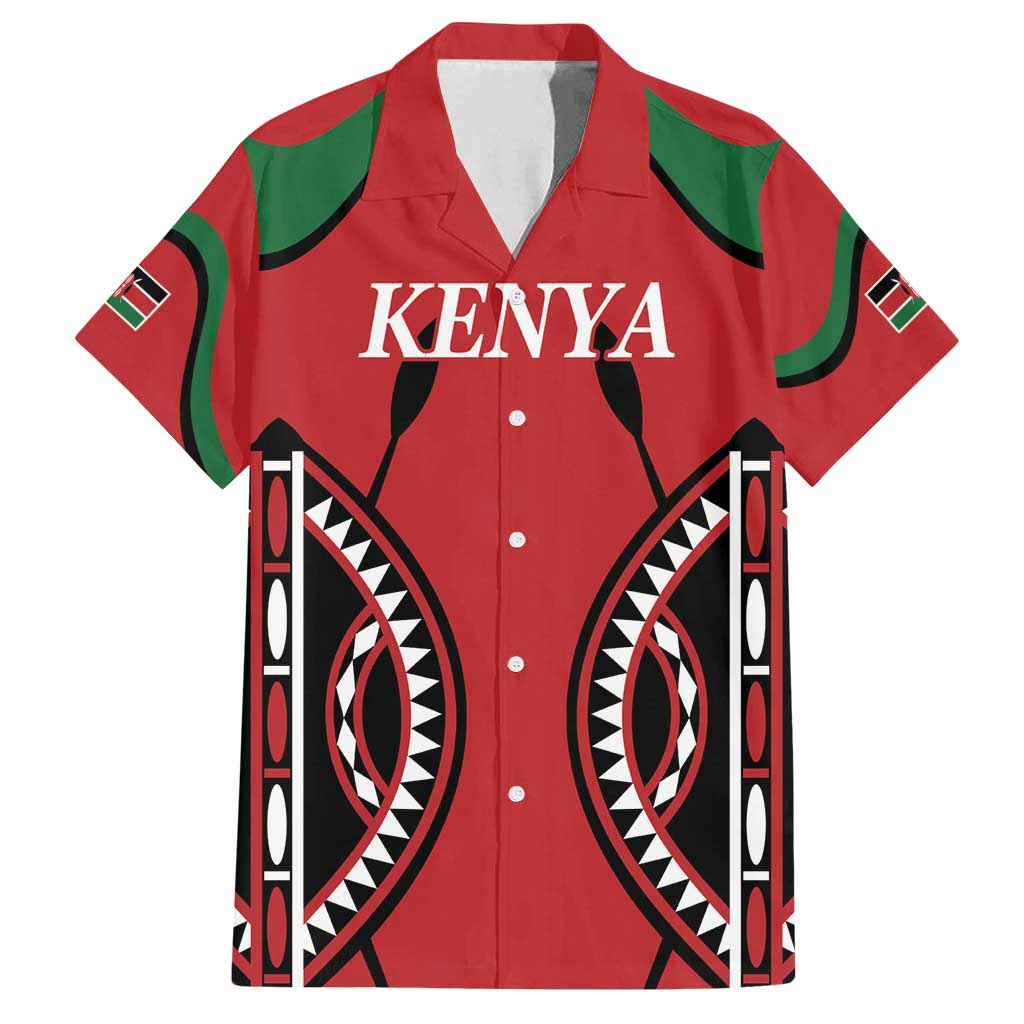 Custom Kenya Rugby Family Matching Off Shoulder Short Dress and Hawaiian Shirt Summer Paris 2024 LT9 - Wonder Print Shop