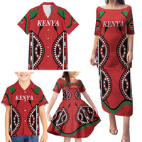 Custom Kenya Rugby Family Matching Puletasi and Hawaiian Shirt Summer Paris 2024 - Wonder Print Shop