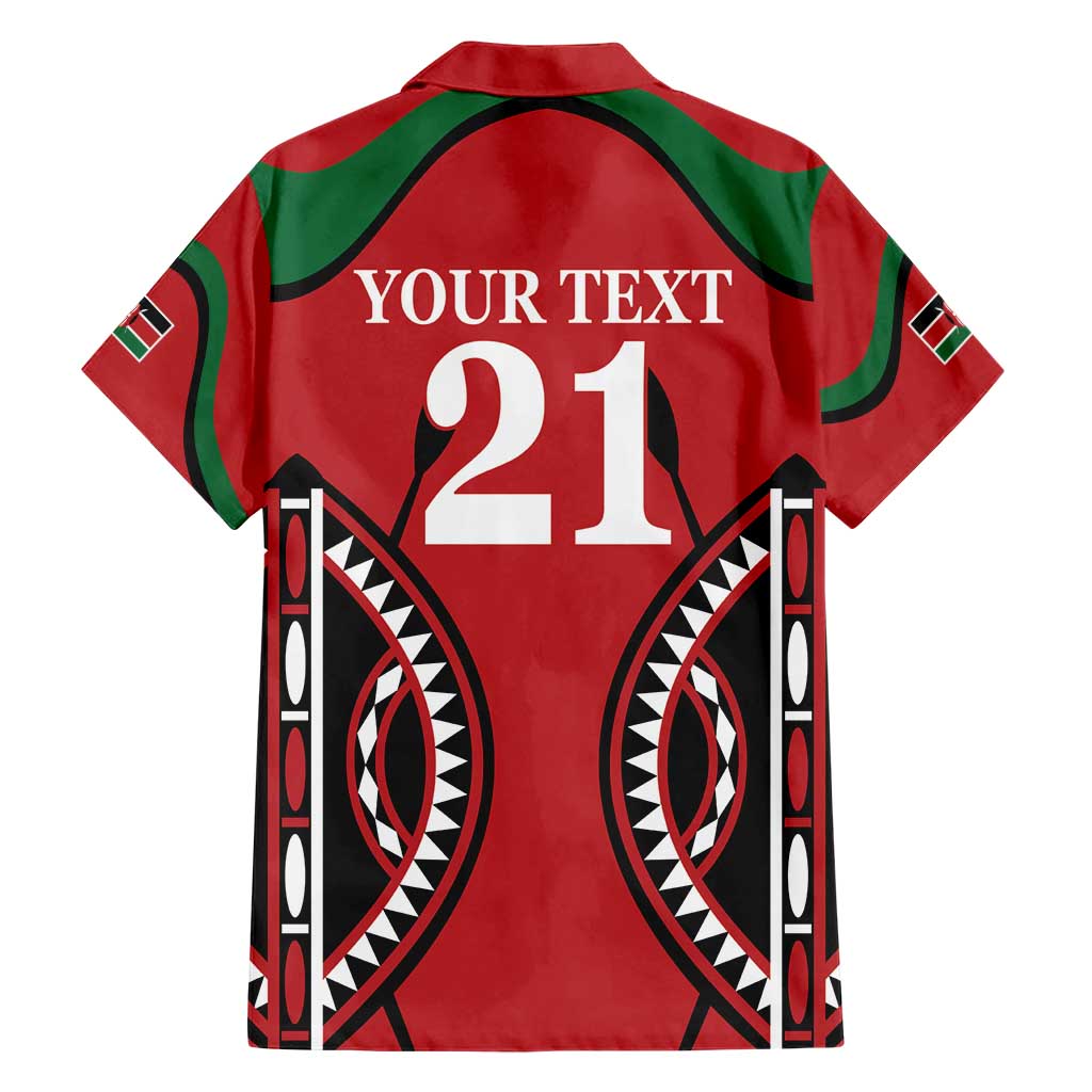 Custom Kenya Rugby Family Matching Short Sleeve Bodycon Dress and Hawaiian Shirt Summer Paris 2024 - Wonder Print Shop