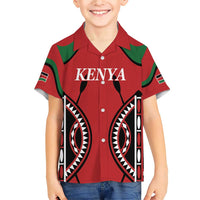 Custom Kenya Rugby Family Matching Short Sleeve Bodycon Dress and Hawaiian Shirt Summer Paris 2024 - Wonder Print Shop