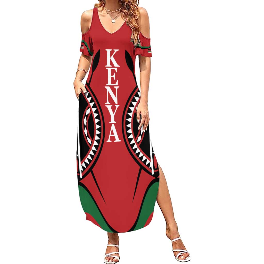 Custom Kenya Rugby Family Matching Summer Maxi Dress and Hawaiian Shirt Summer Paris 2024 - Wonder Print Shop