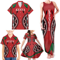 Custom Kenya Rugby Family Matching Tank Maxi Dress and Hawaiian Shirt Summer Paris 2024 - Wonder Print Shop