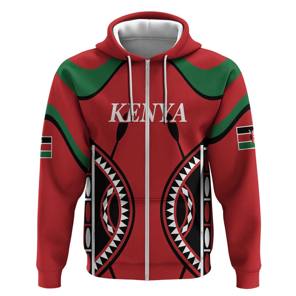 Custom Kenya Rugby Hoodie Summer Paris 2024 - Wonder Print Shop