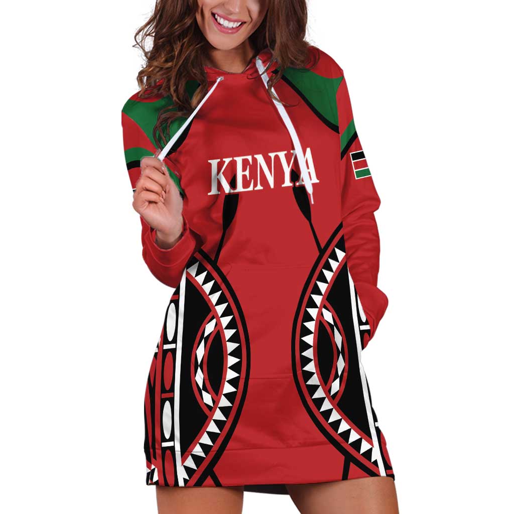 Custom Kenya Rugby Hoodie Dress Summer Paris 2024 - Wonder Print Shop