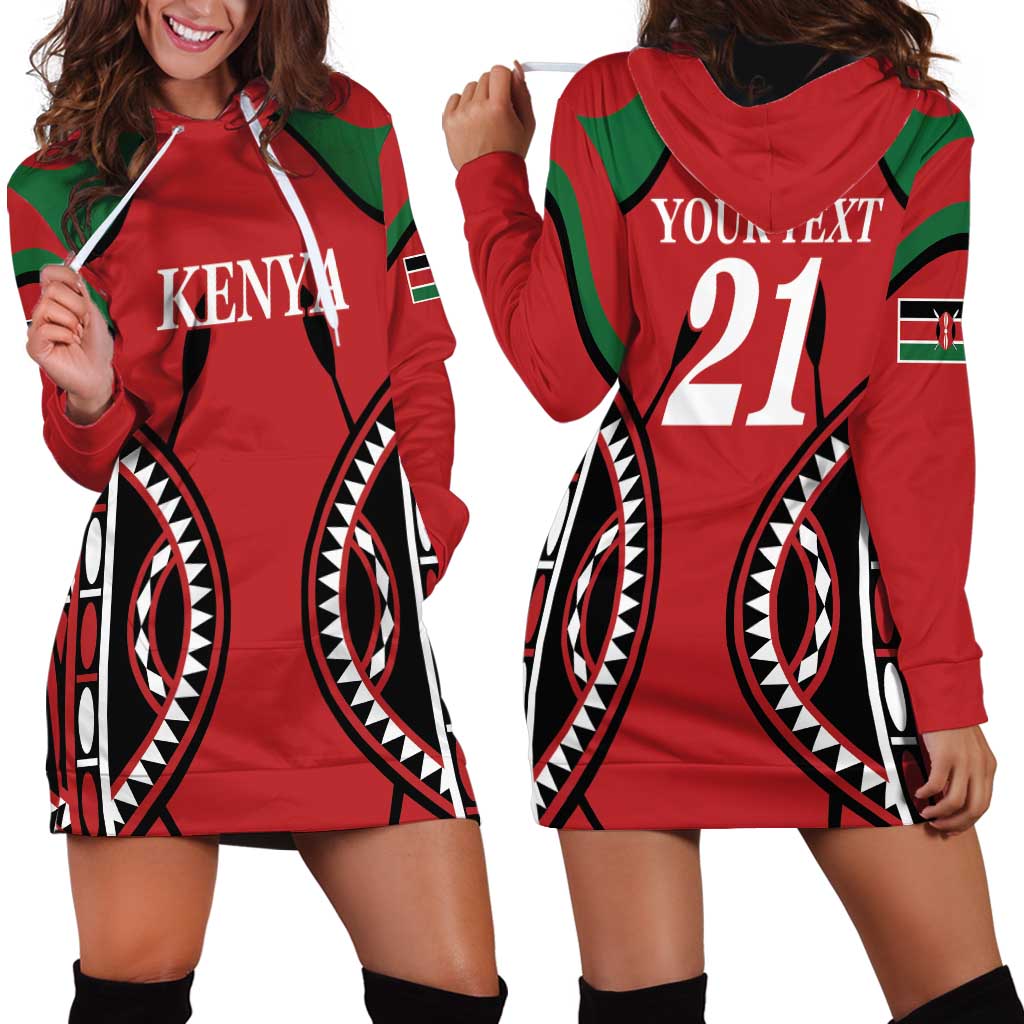Custom Kenya Rugby Hoodie Dress Summer Paris 2024 - Wonder Print Shop