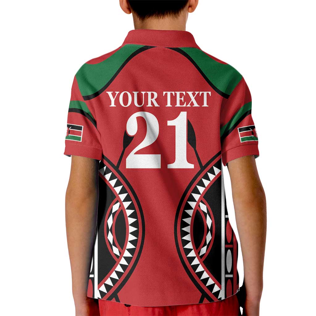 Custom Kenya Rugby Kid Polo Shirt Summer Paris 2024 - Wonder Print Shop