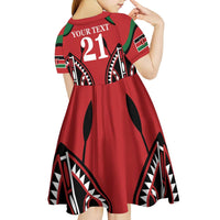 Custom Kenya Rugby Kid Short Sleeve Dress Summer Paris 2024 - Wonder Print Shop
