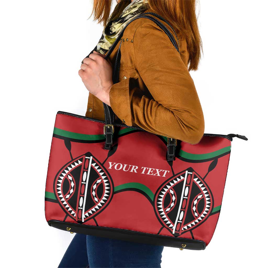 Custom Kenya Rugby Leather Tote Bag Summer Paris 2024 - Wonder Print Shop