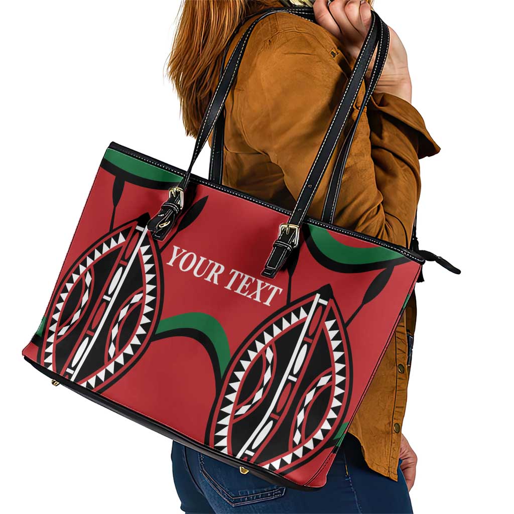 Custom Kenya Rugby Leather Tote Bag Summer Paris 2024 - Wonder Print Shop