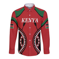 Custom Kenya Rugby Long Sleeve Button Shirt Summer Paris 2024 - Wonder Print Shop