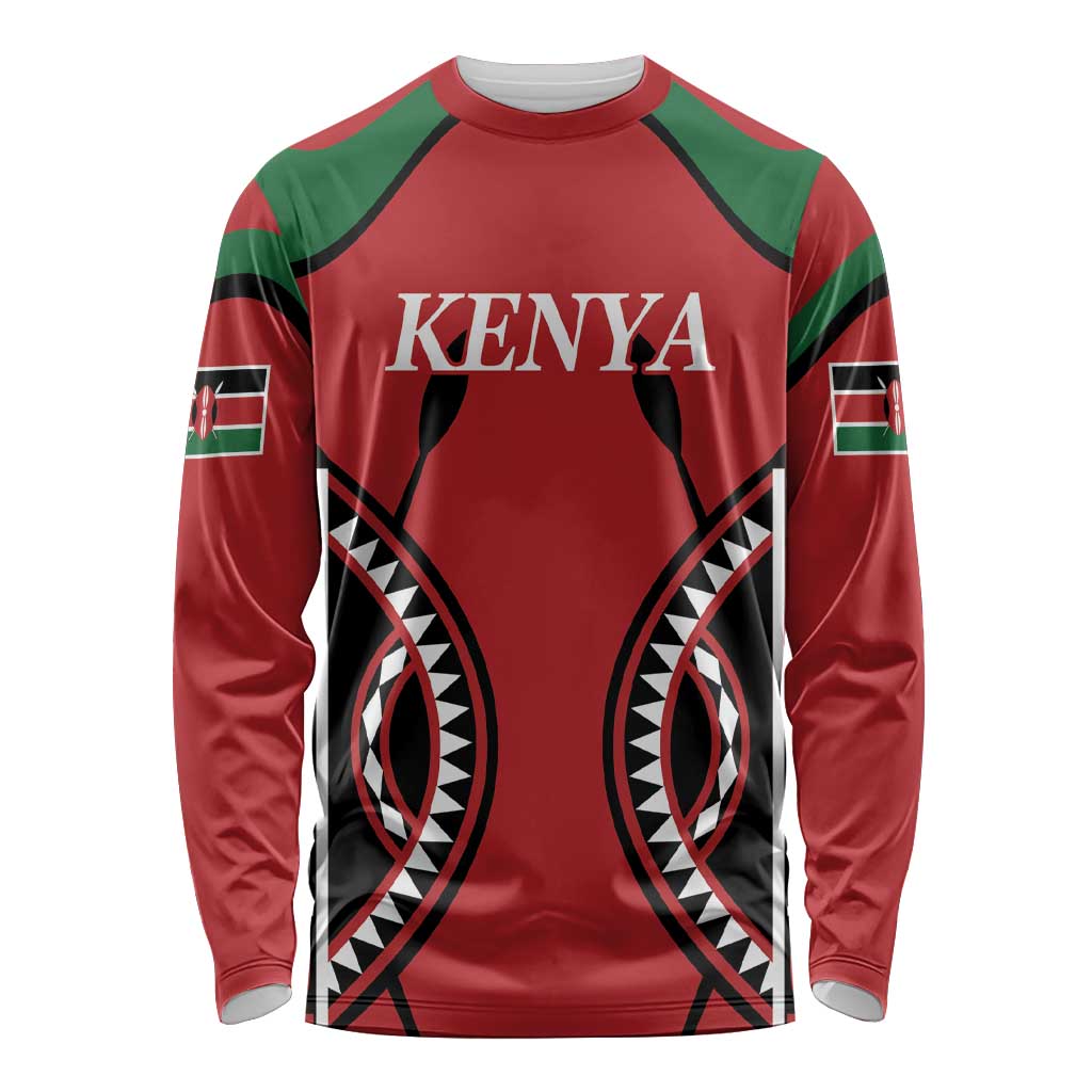Custom Kenya Rugby Long Sleeve Shirt Summer Paris 2024 - Wonder Print Shop