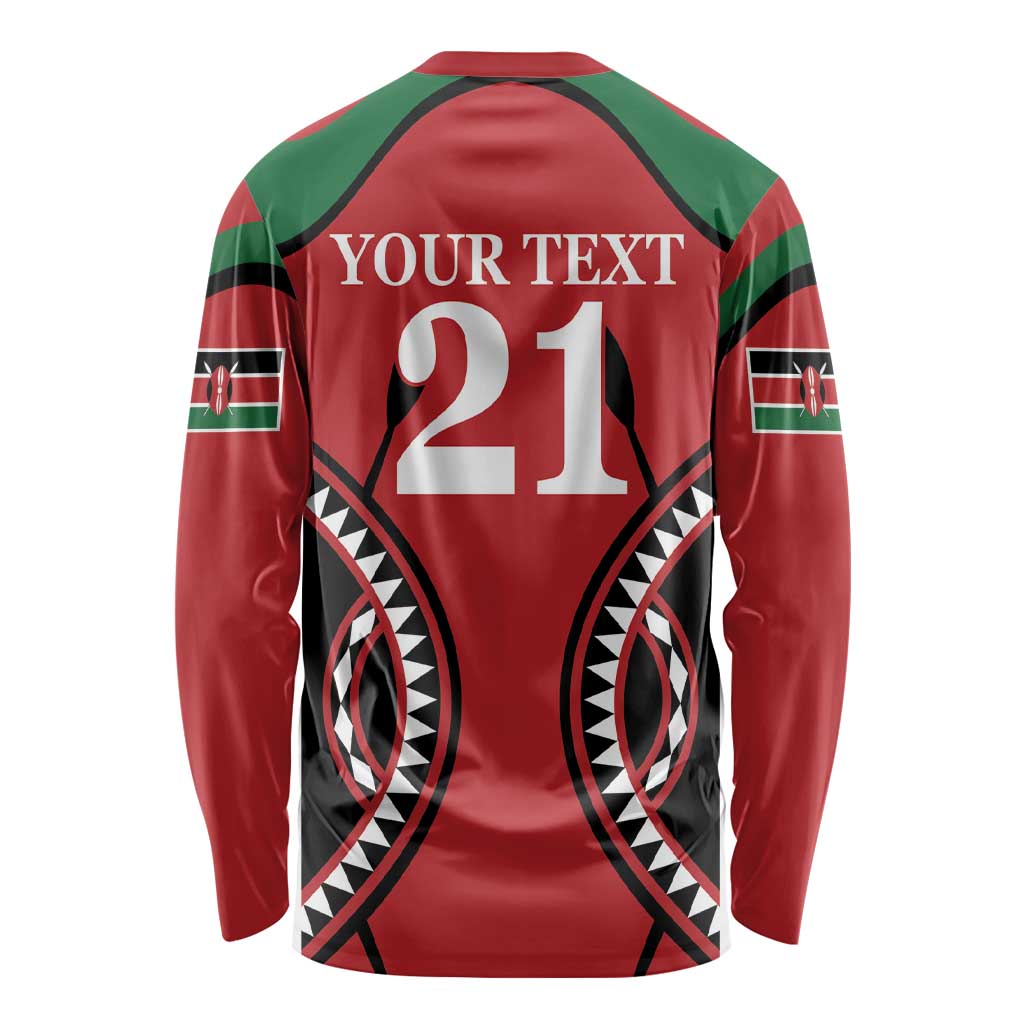 Custom Kenya Rugby Long Sleeve Shirt Summer Paris 2024 - Wonder Print Shop
