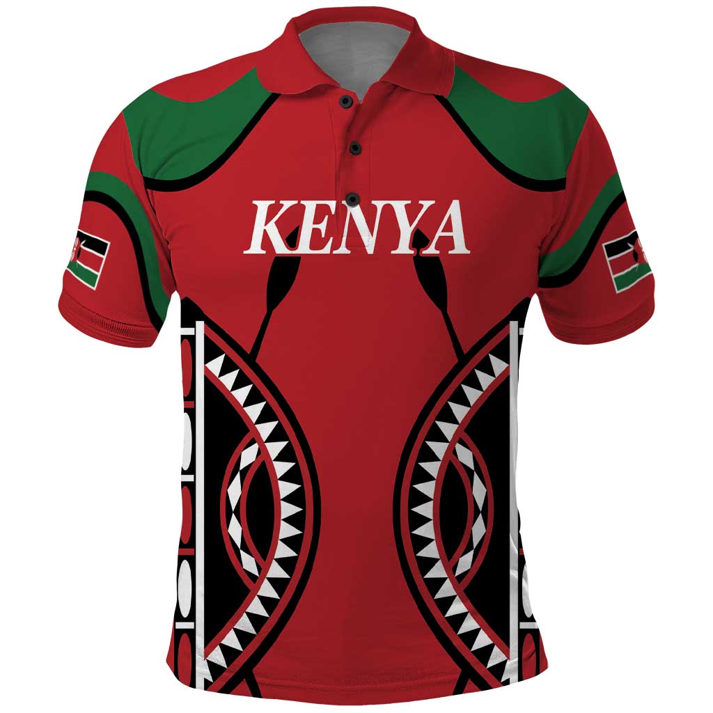 Custom Kenya Rugby Polo Shirt Summer Paris 2024 - Wonder Print Shop