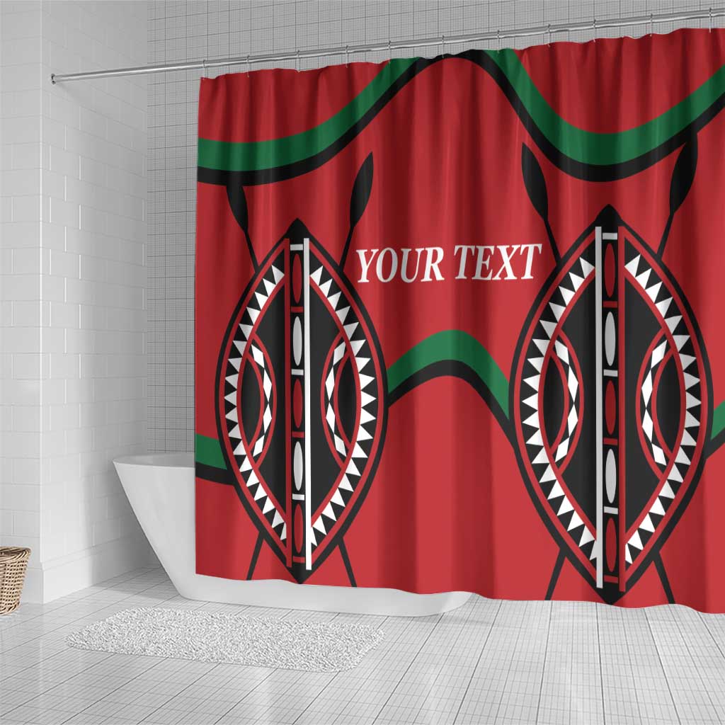 Custom Kenya Rugby Shower Curtain Summer Paris 2024