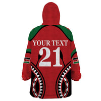 Custom Kenya Rugby Wearable Blanket Hoodie Summer Paris 2024 - Wonder Print Shop