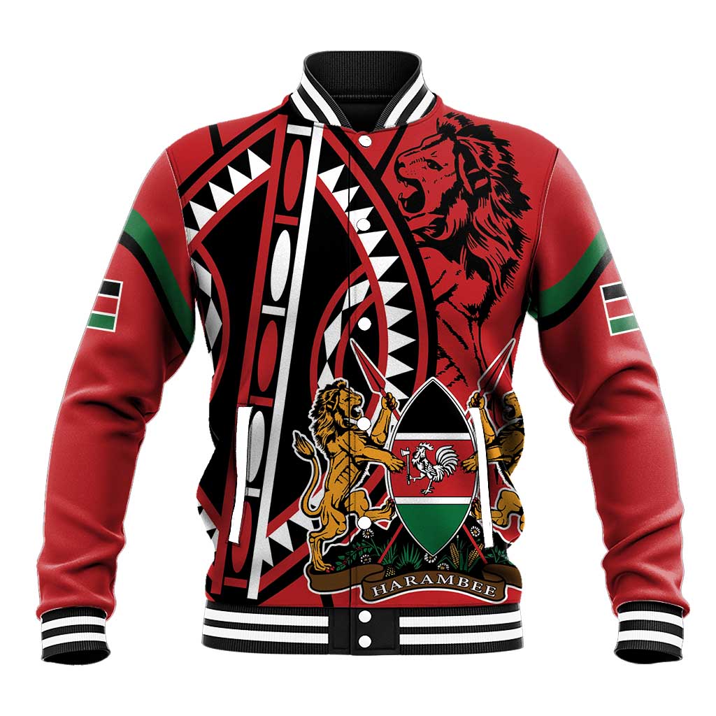 Kenya With African Shield Baseball Jacket LT9 - Wonder Print Shop