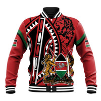 Kenya With African Shield Baseball Jacket LT9 - Wonder Print Shop