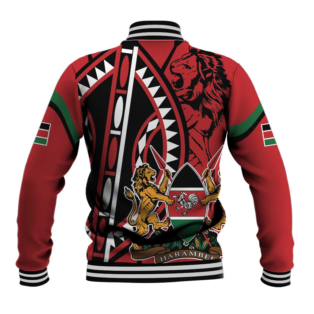 Kenya With African Shield Baseball Jacket LT9 - Wonder Print Shop