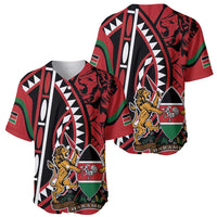 Kenya With African Shield Baseball Jersey LT9 - Wonder Print Shop