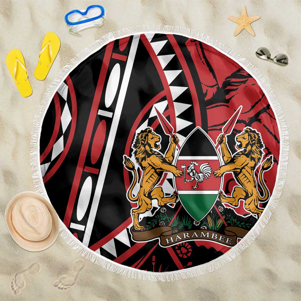 Kenya With African Shield Beach Blanket LT9 - Wonder Print Shop