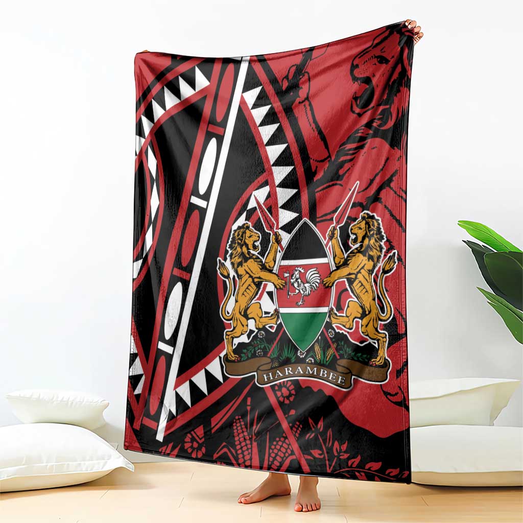 Kenya With African Shield Blanket