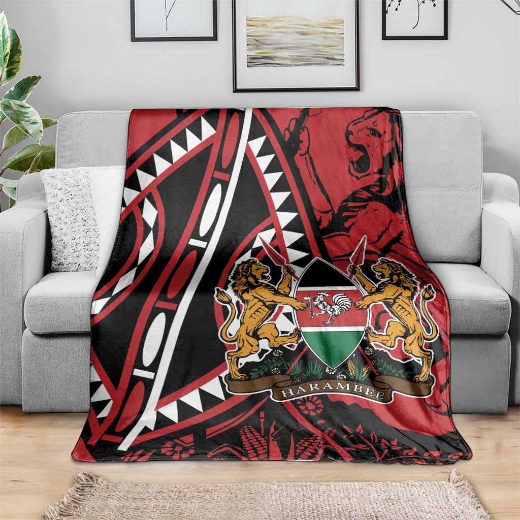 Kenya With African Shield Blanket