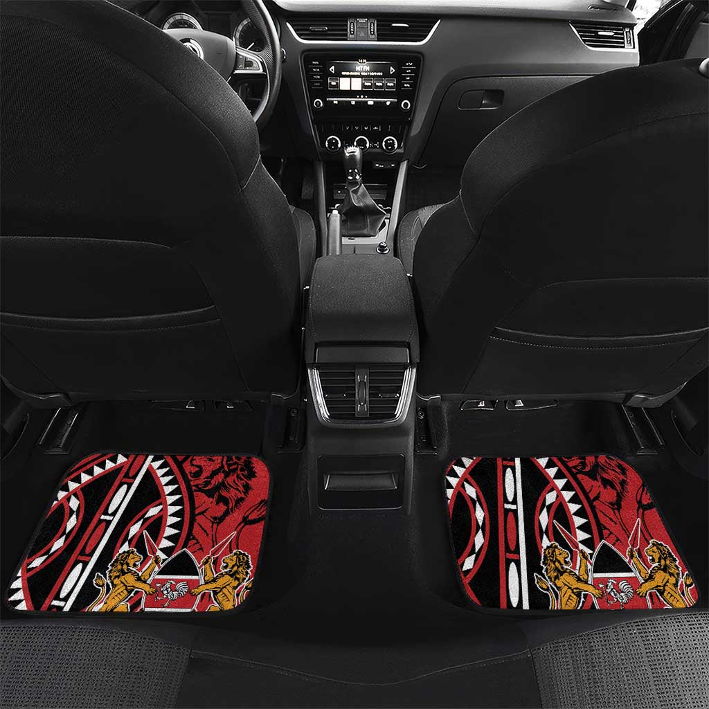Kenya With African Shield Car Mats LT9 - Wonder Print Shop