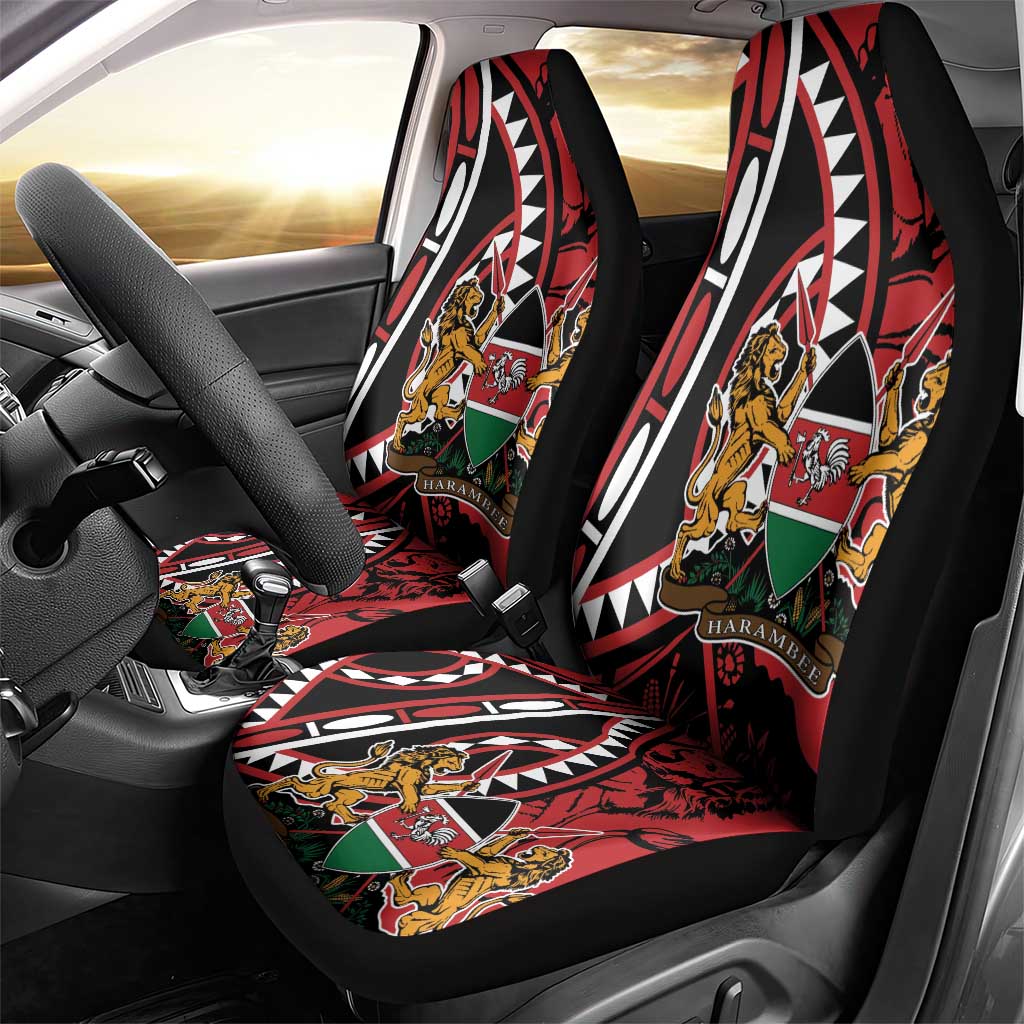 Kenya With African Shield Car Seat Cover LT9 - Wonder Print Shop