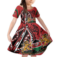 Kenya With African Shield Family Matching Mermaid Dress and Hawaiian Shirt LT9 - Wonder Print Shop