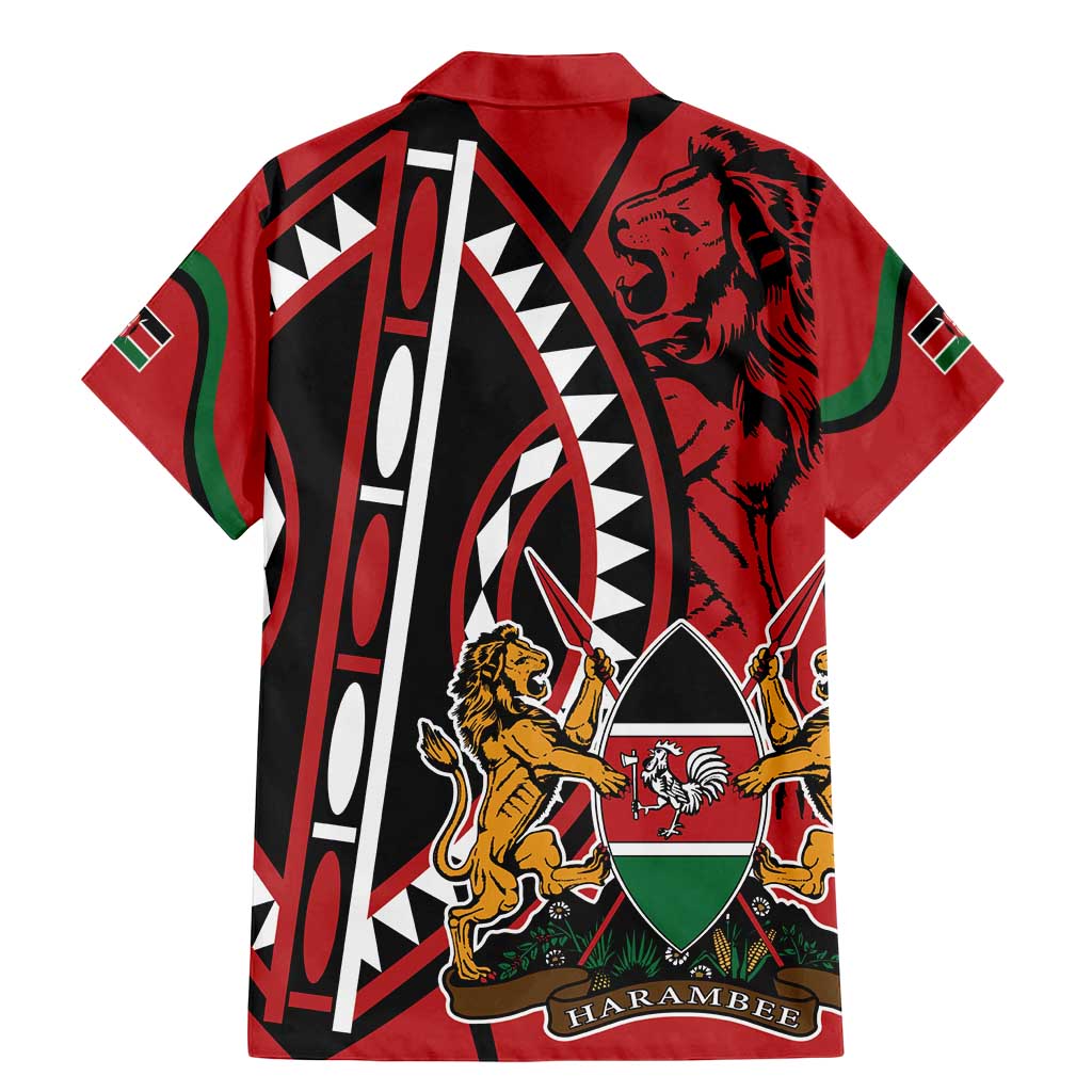 Kenya With African Shield Family Matching Mermaid Dress and Hawaiian Shirt LT9 - Wonder Print Shop