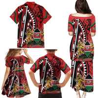 Kenya With African Shield Family Matching Puletasi and Hawaiian Shirt - Wonder Print Shop