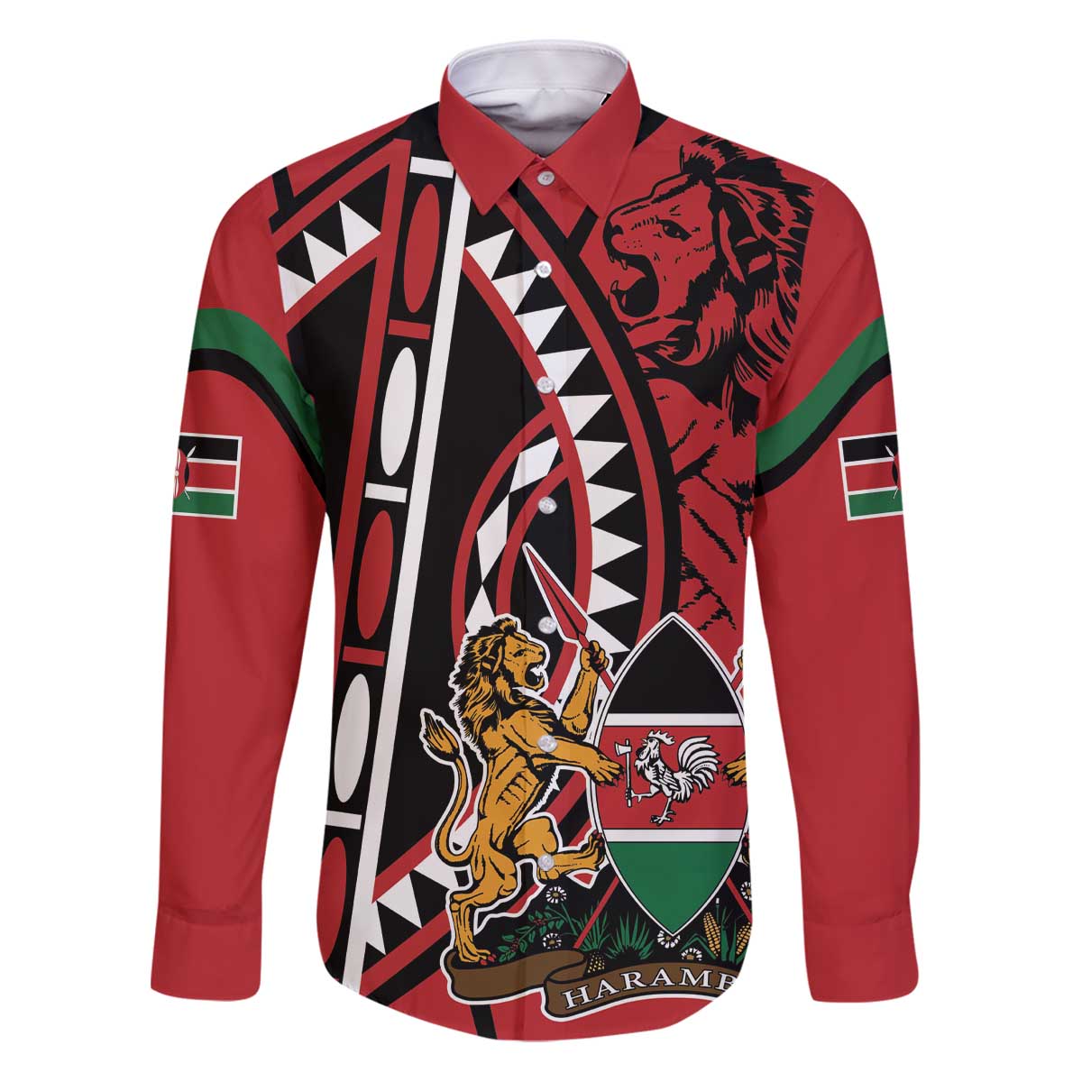 Kenya With African Shield Family Matching Puletasi and Hawaiian Shirt - Wonder Print Shop