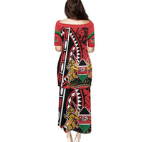 Kenya With African Shield Family Matching Puletasi and Hawaiian Shirt - Wonder Print Shop