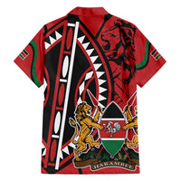 Kenya With African Shield Family Matching Tank Maxi Dress and Hawaiian Shirt - Wonder Print Shop