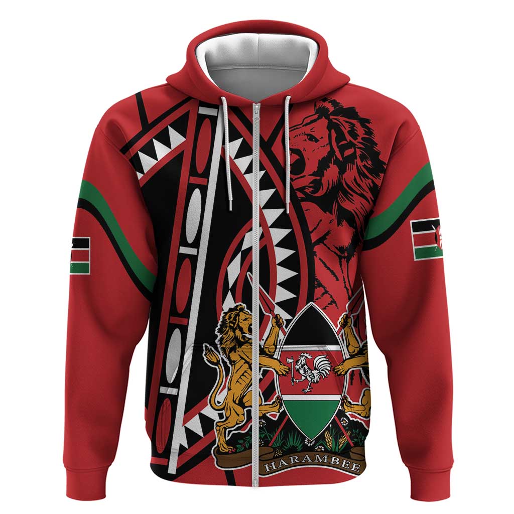 Kenya With African Shield Hoodie - Wonder Print Shop