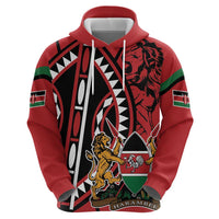 Kenya With African Shield Hoodie - Wonder Print Shop