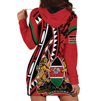 Kenya With African Shield Hoodie Dress - Wonder Print Shop