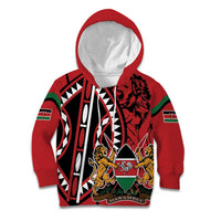 Kenya With African Shield Kid Hoodie - Wonder Print Shop