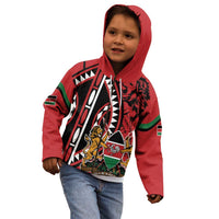 Kenya With African Shield Kid Hoodie - Wonder Print Shop
