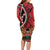 Kenya With African Shield Long Sleeve Bodycon Dress - Wonder Print Shop