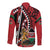 Kenya With African Shield Long Sleeve Button Shirt - Wonder Print Shop