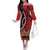 Kenya With African Shield Off The Shoulder Long Sleeve Dress - Wonder Print Shop
