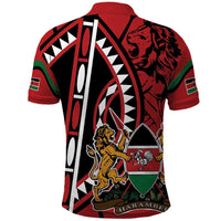 Kenya With African Shield Polo Shirt - Wonder Print Shop